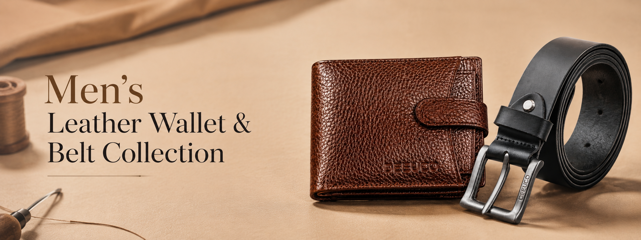 Leather wallet & Belt