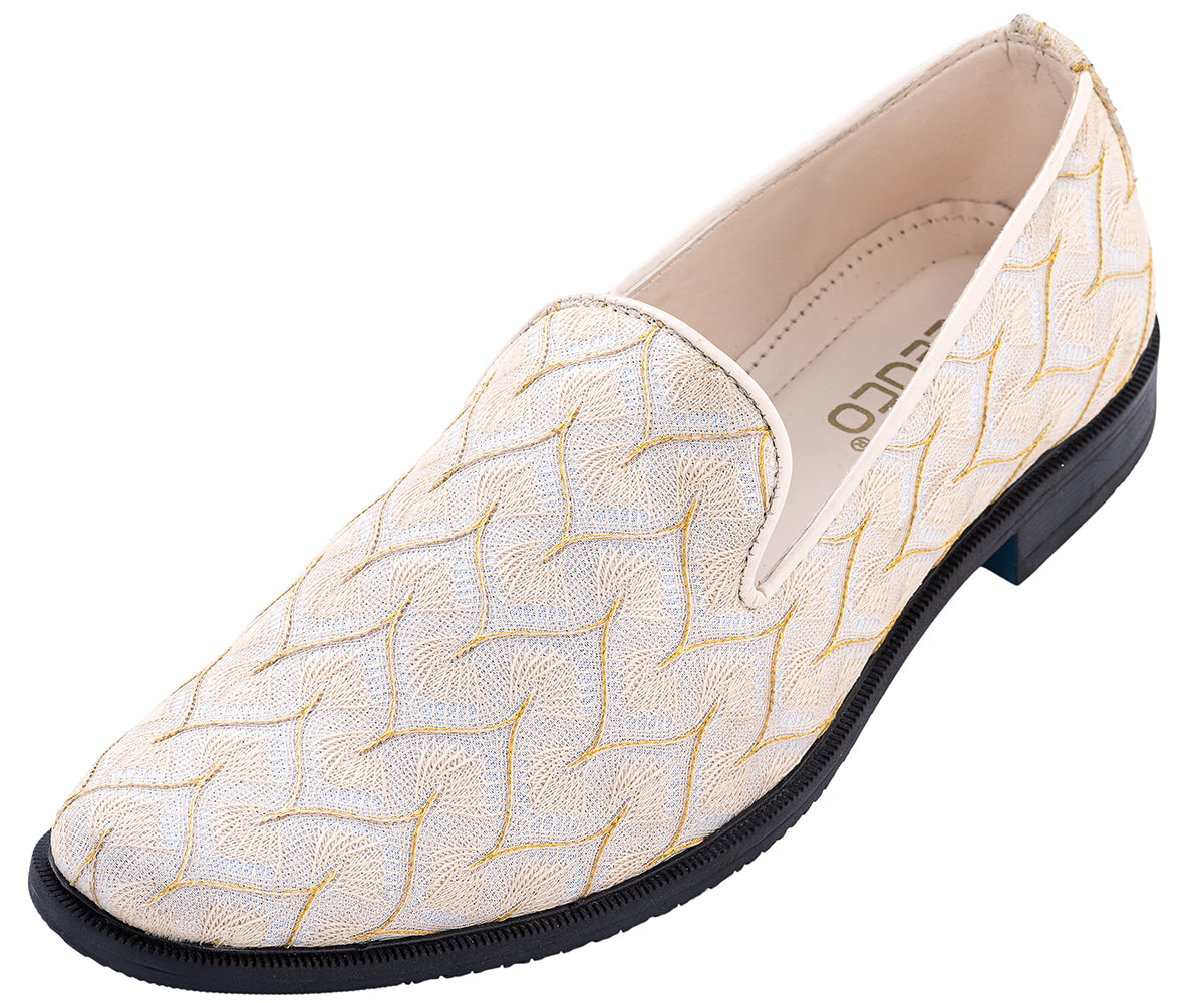 Men's Ethnic Premium Plain Cream Wedding and sherwani jutti/Shoes