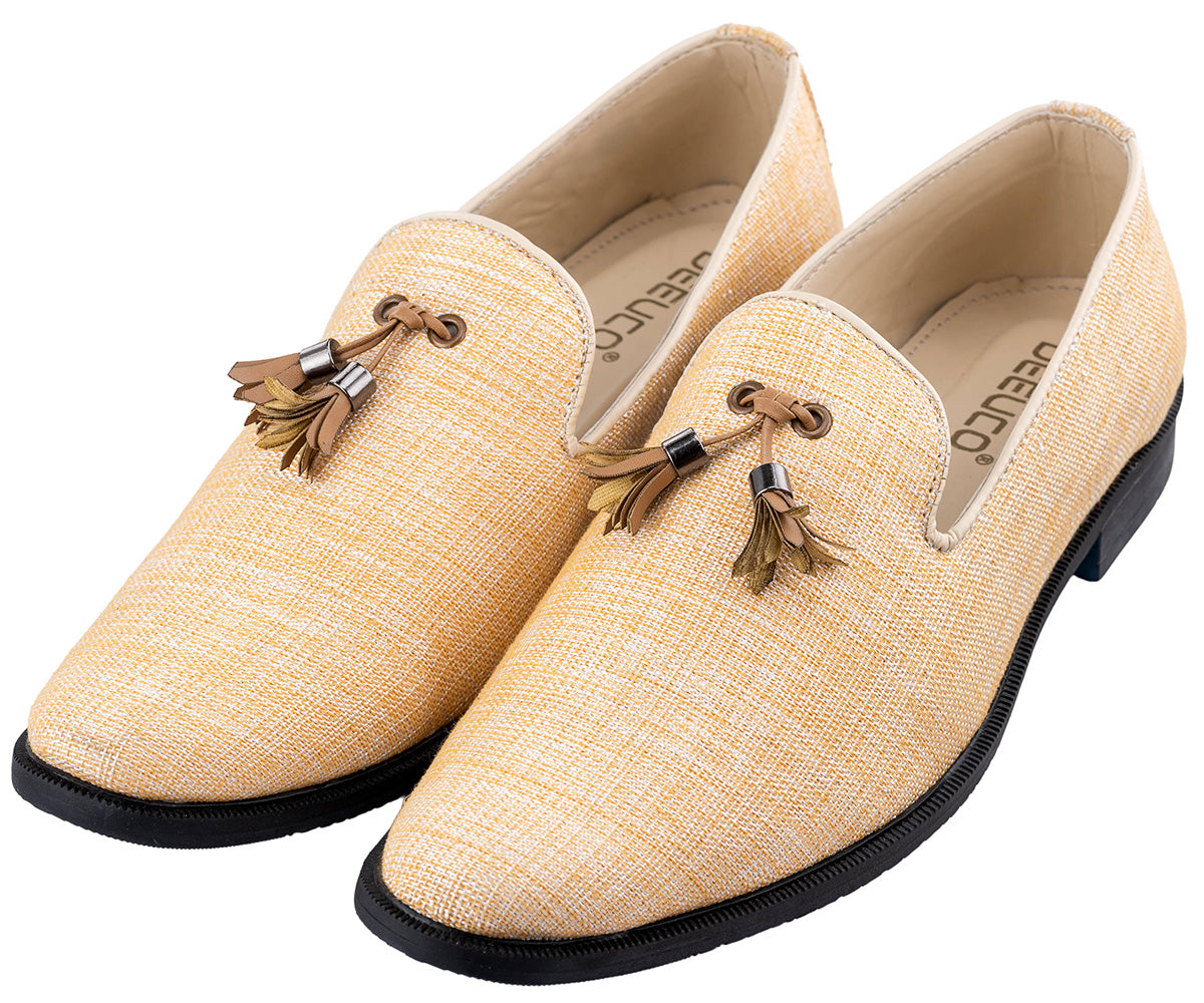 Men's Ethnic Premium Plain Cream Jute Wedding and sherwani jutti/Shoes