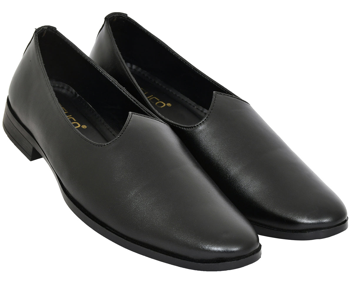 Men's Traditional Black Nagra Shoes/jutti