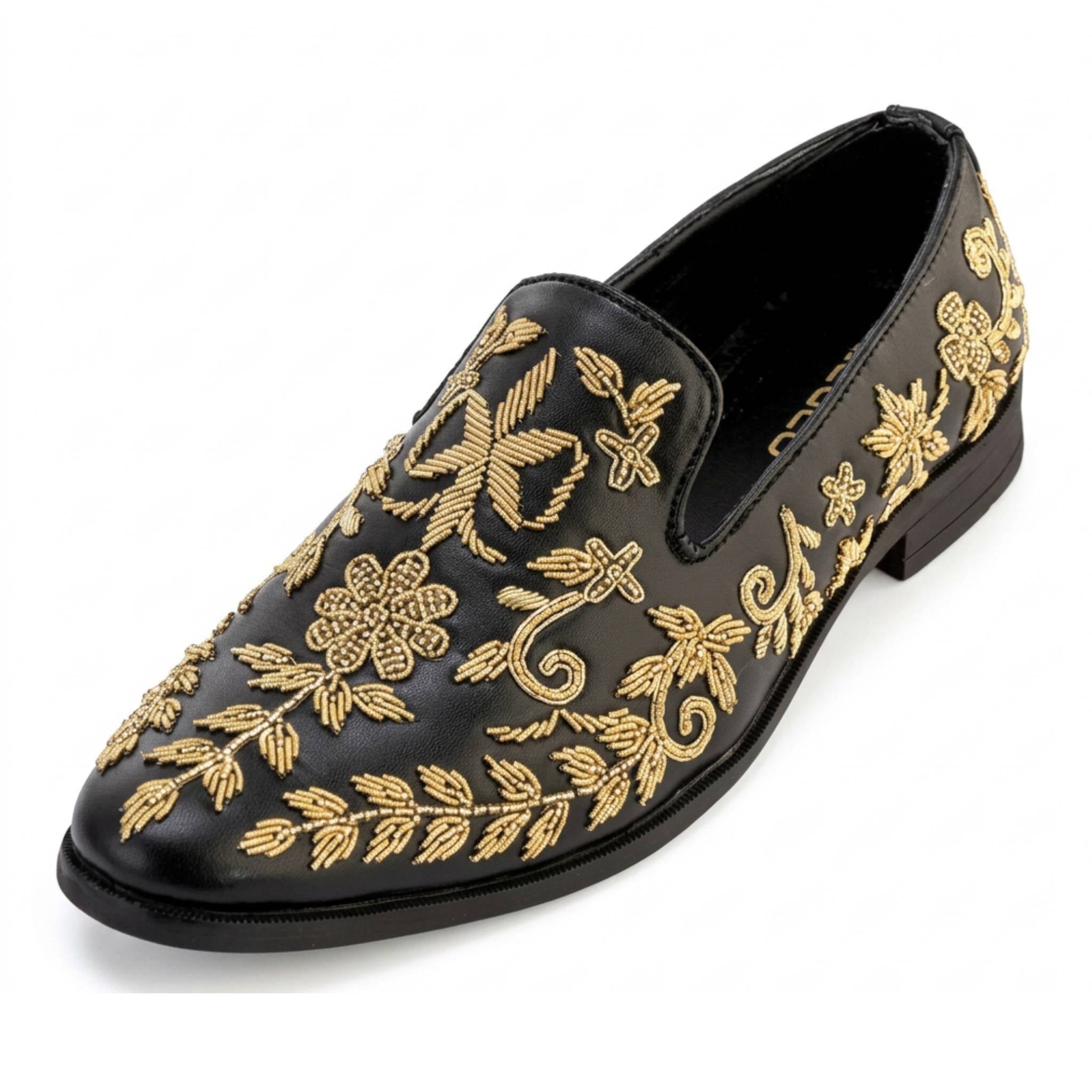 Deeuco Premium Black Hand Zardozi embroidery Jutti