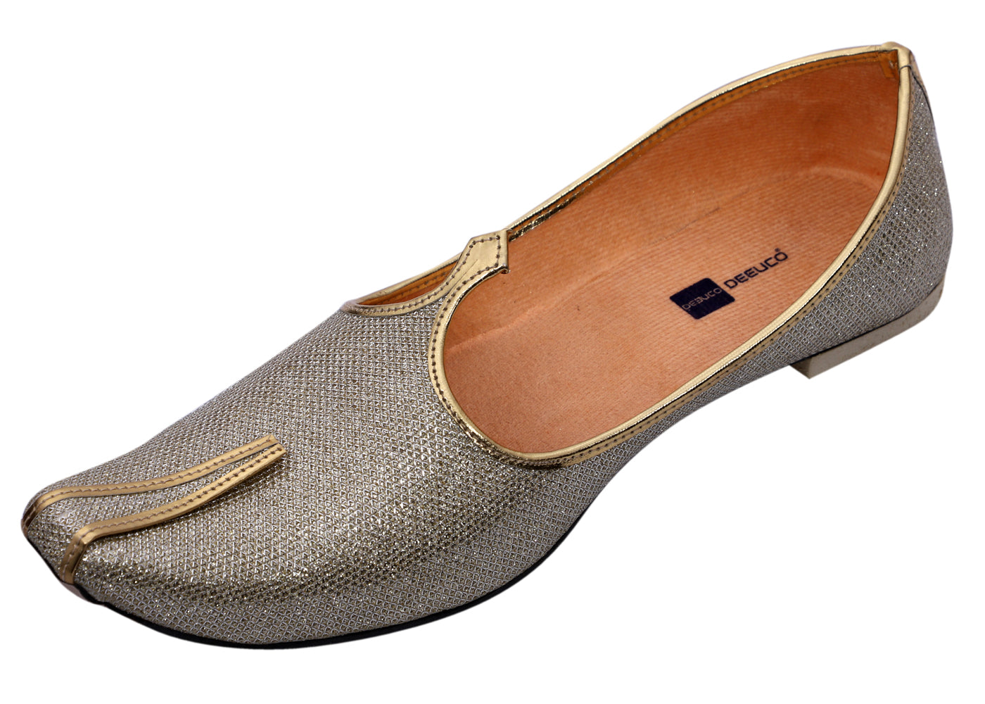 DEEUCO Men's Ethnic Golden Wedding and Sherwani Jutti, Mojari