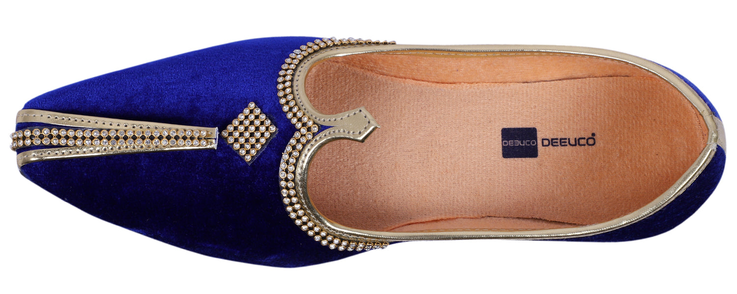 DEEUCO Wedding and Sherwani Mojari,Jutti for Men, Velvet