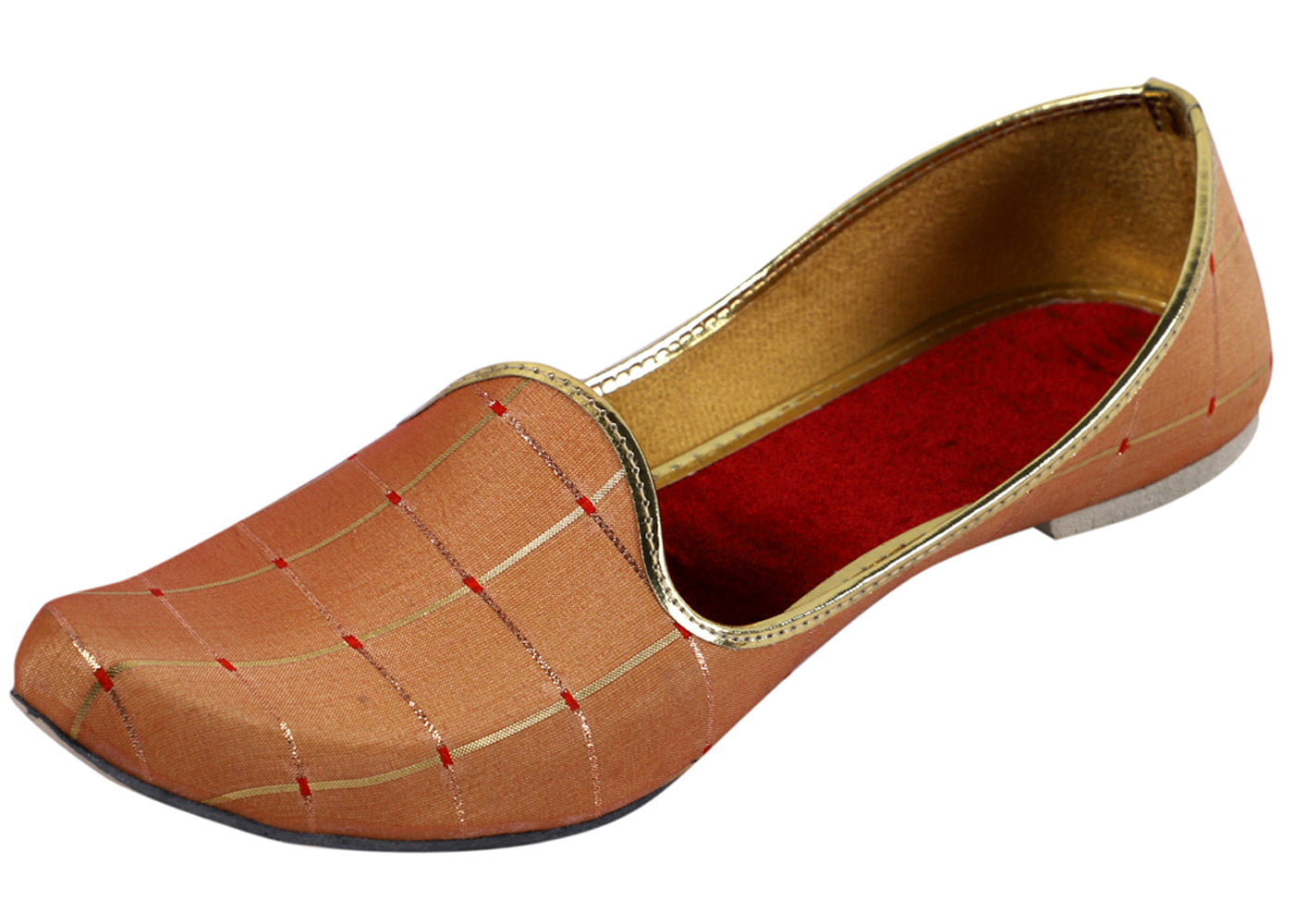 DEEUCO Men's Ethnic Copper Punjabi Wedding and Sherwani Jutti,Mojari