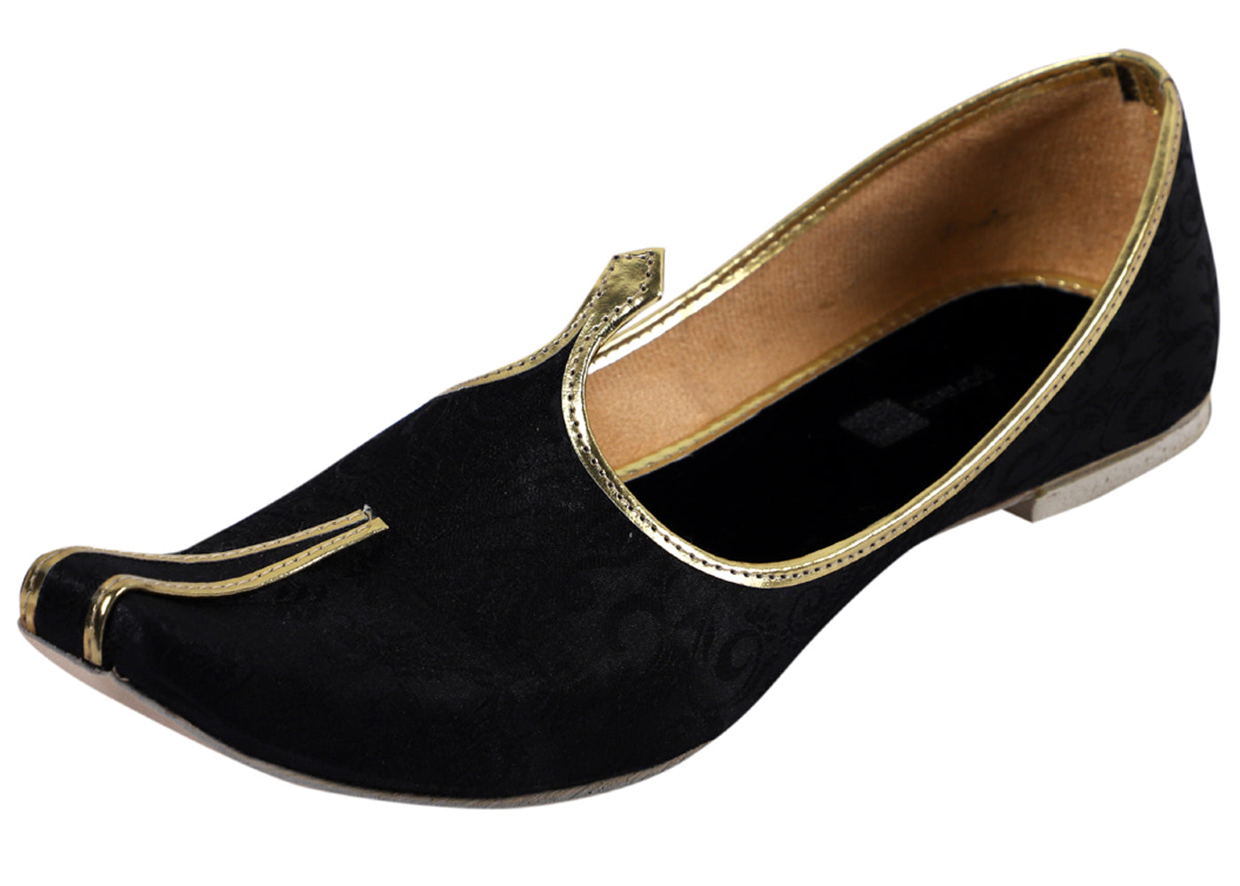 DEEUCO Men's Ethnic Black Velvet Wedding and Sherwani Jutti,Mojari