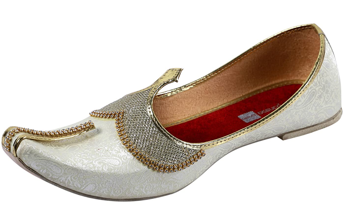 DEEUCO Men's Ethnic Designer Fabric Jutti,Mojari