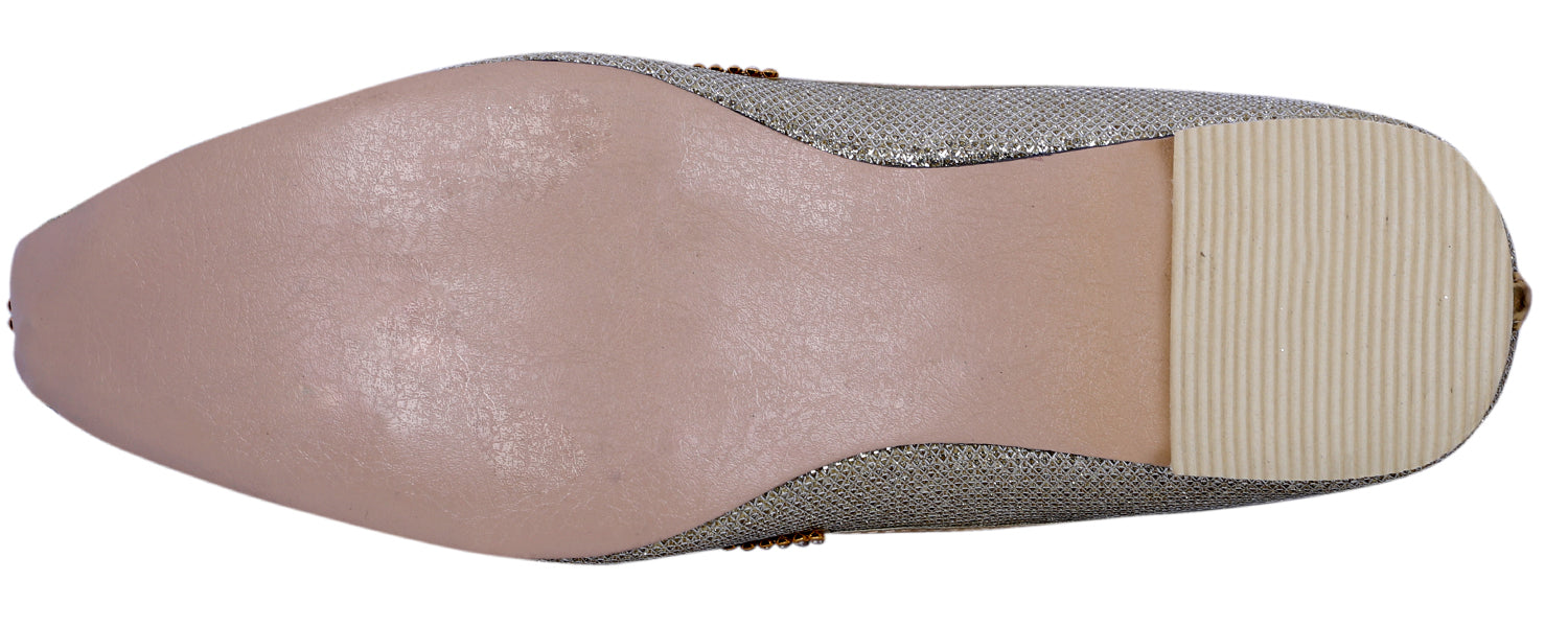 DEEUCO Men's Ethnic Golden Wedding and Sherwani Mojari, Jutti