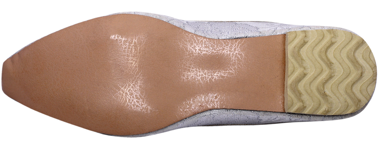 DEEUCO Men's Ethnic Siver Wedding and Sherwani Jutti, Mojari