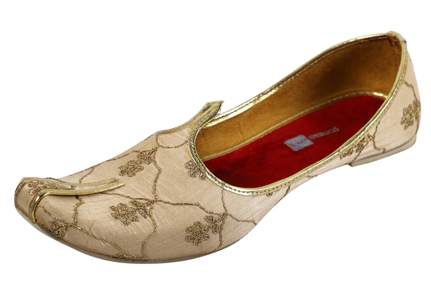 DEEUCO Men's Traditional Golden Embroidery Wedding and Sherwani Jutti