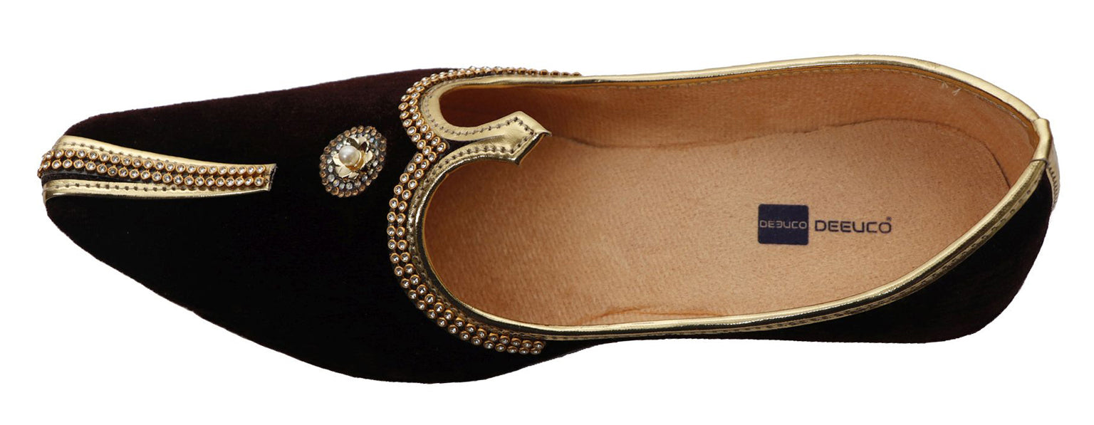 DEEUCO Wedding and Sherwani Mojari,Jutti for Men, Velvet