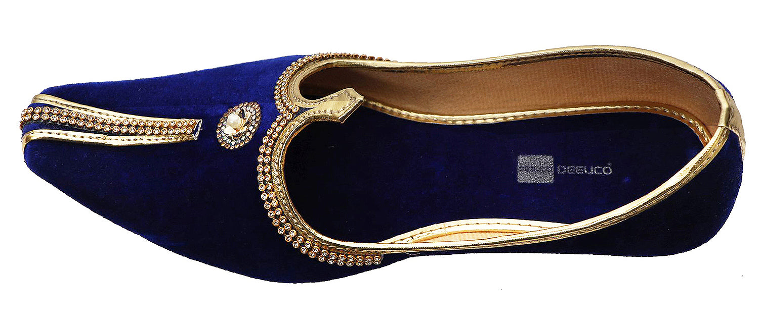 DEEUCO Wedding and Sherwani Mojari,Jutti for Men, Velvet