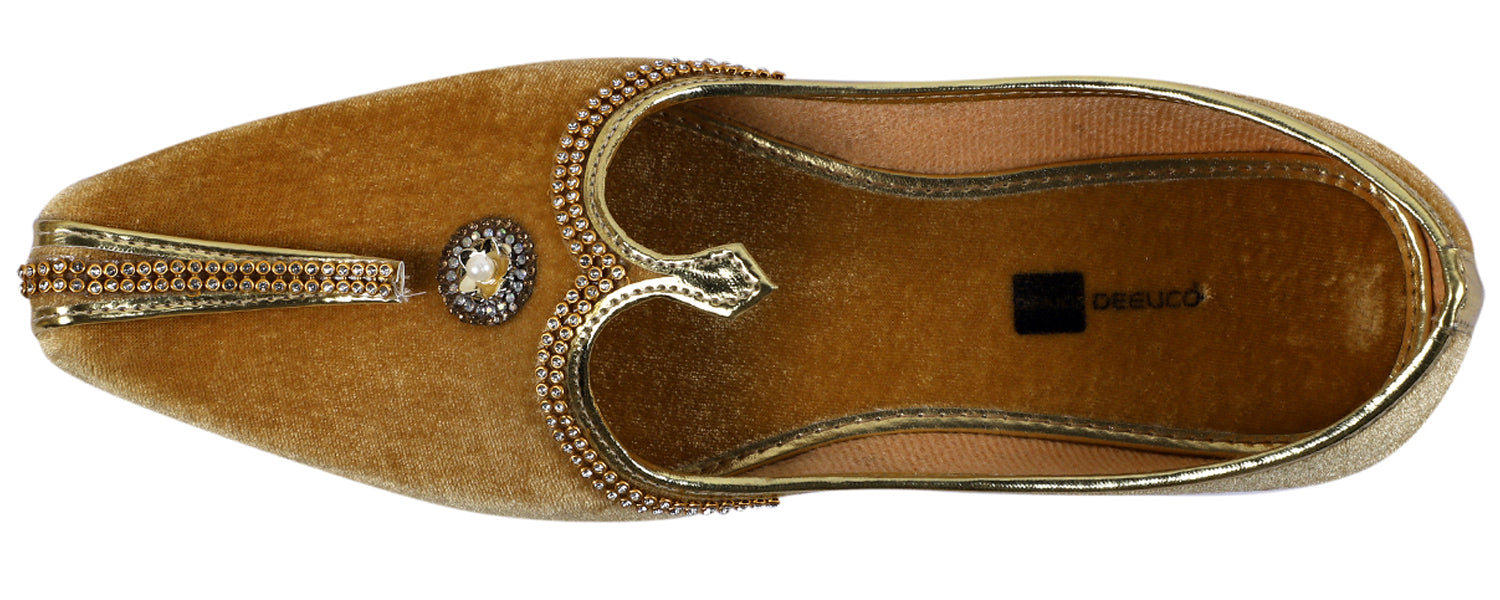 DEEUCO Wedding and Sherwani Mojari,Jutti for Men, Velvet