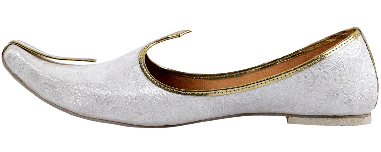 DEEUCO Men's Ethnic Premium Cream Wedding and Sherwani Jutti,Mojari