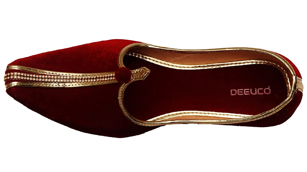 DEEUCO Men's Ethnic Wedding and Sherwani Jutti, Mojaris