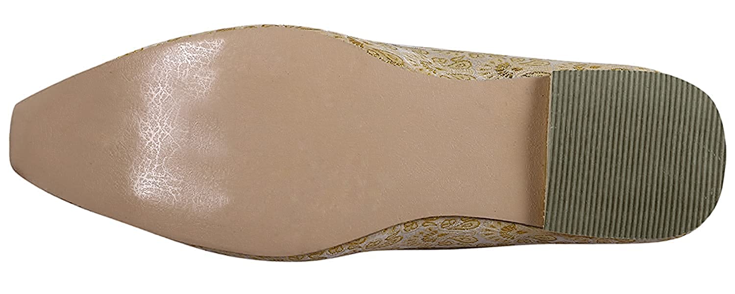 DEEUCO Men's Traditional Gold Wedding and Sherwani Jutti,Mojari