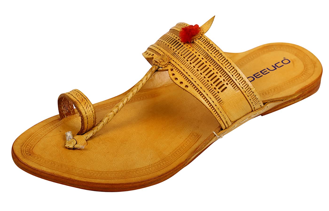 DEEUCO Men's Leather Kolhapuris