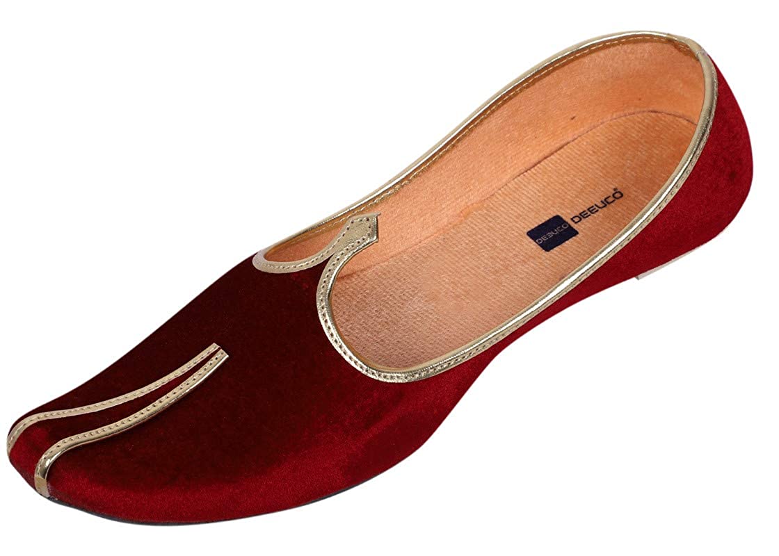 DEEUCO Velvet Wedding and Sherwani Jutti for Men