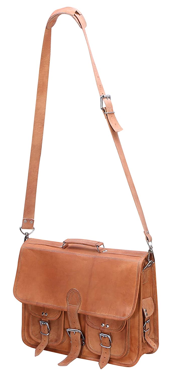 Deeuco 100% Genuine leather Handmade Crossover Shoulder Messenger/office/Laptop Bag