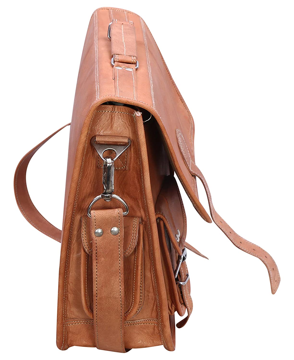 Deeuco 100% Genuine leather Handmade Crossover Shoulder Messenger/office/Laptop Bag