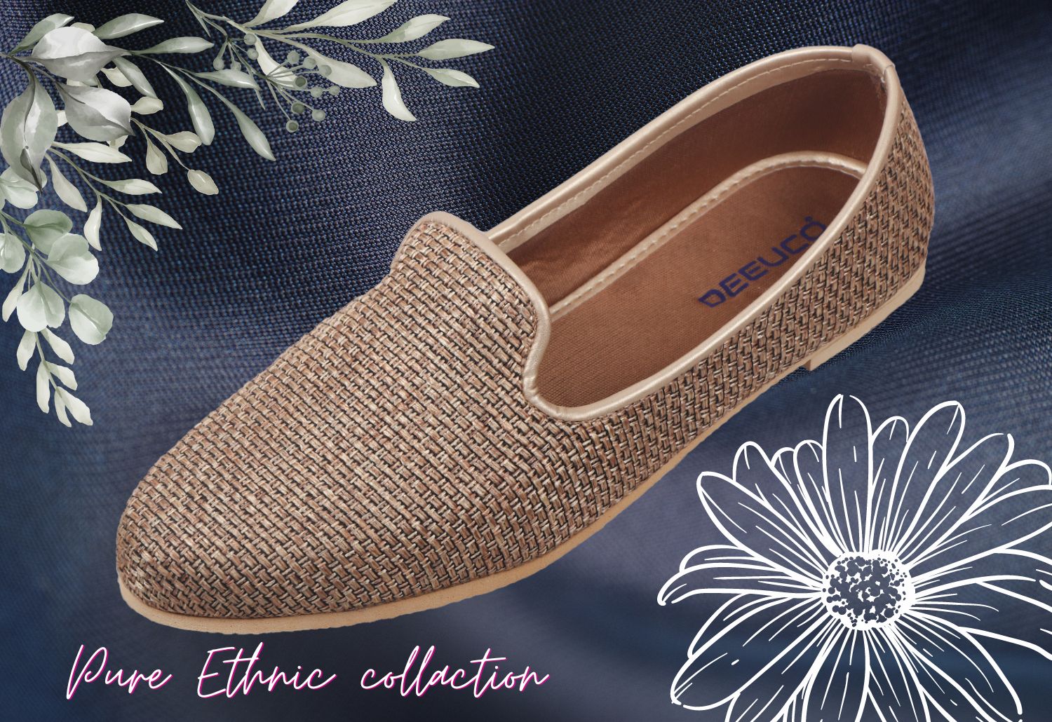 DEEUCO Ethnic Men's fashion Brown jutti