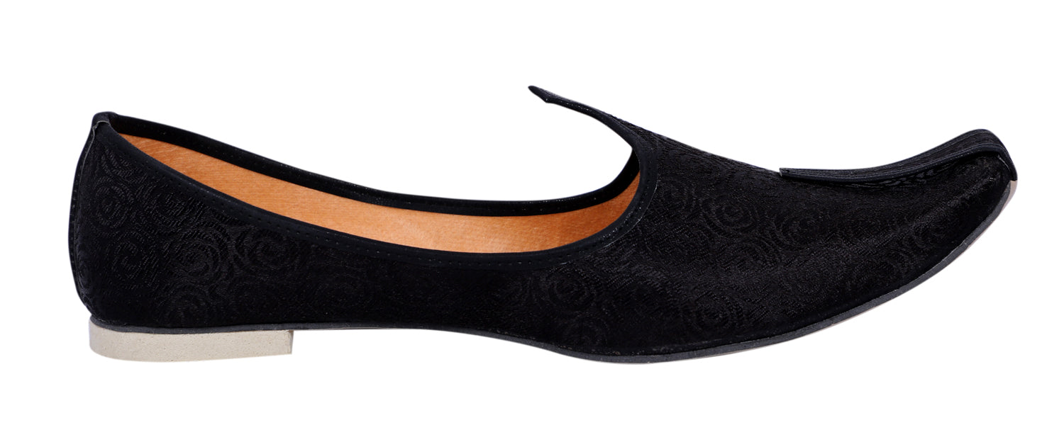 DEEUCO Men's Traditional Black Wedding and Sherwani Jutti,Mojari