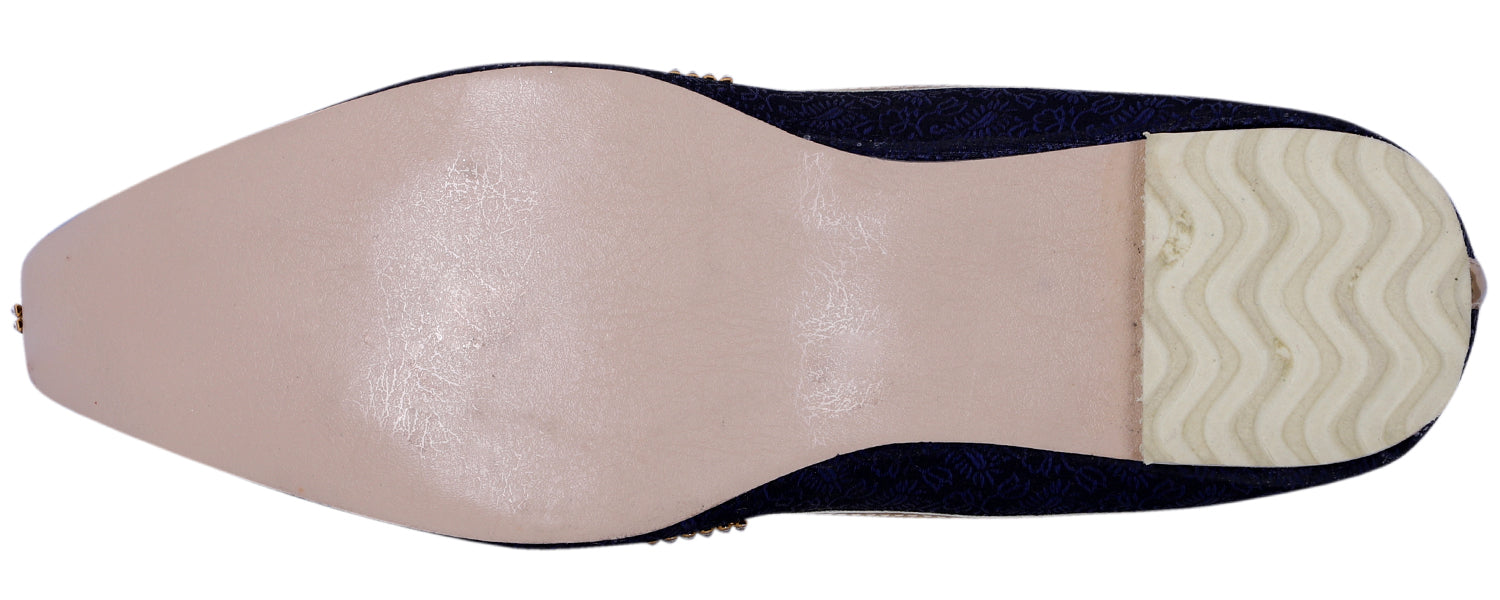 DEEUCO Men's Ethnic Golden Wedding and Sherwani Mojari, Jutti