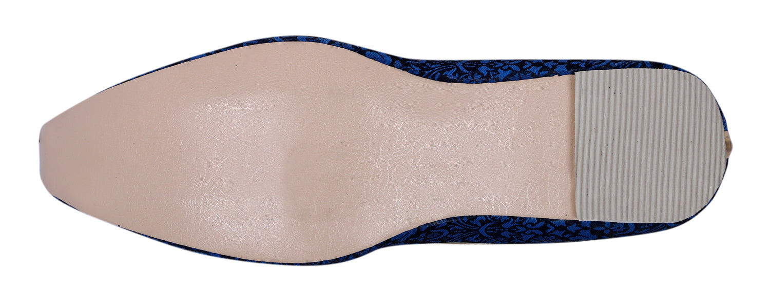 DEEUCO Men's Traditional Royal Blue Wedding and Sherwani Mojari, Jutti