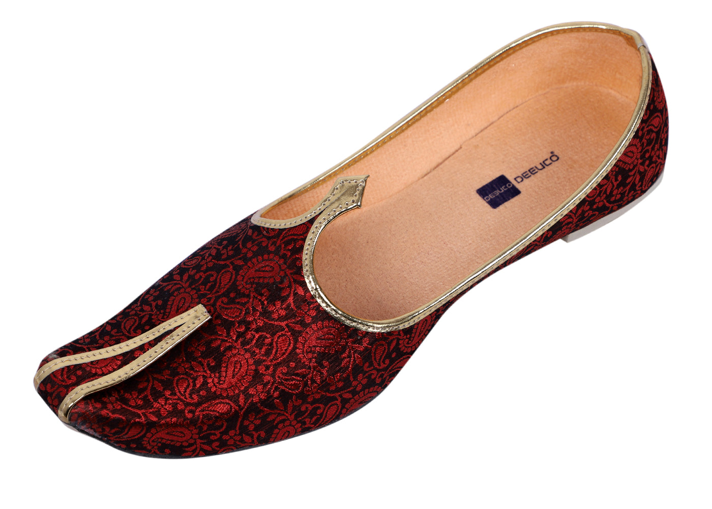 DEEUCO Men's Traditional Maroon Wedding, Party and Sherwani Jutti,Mojari