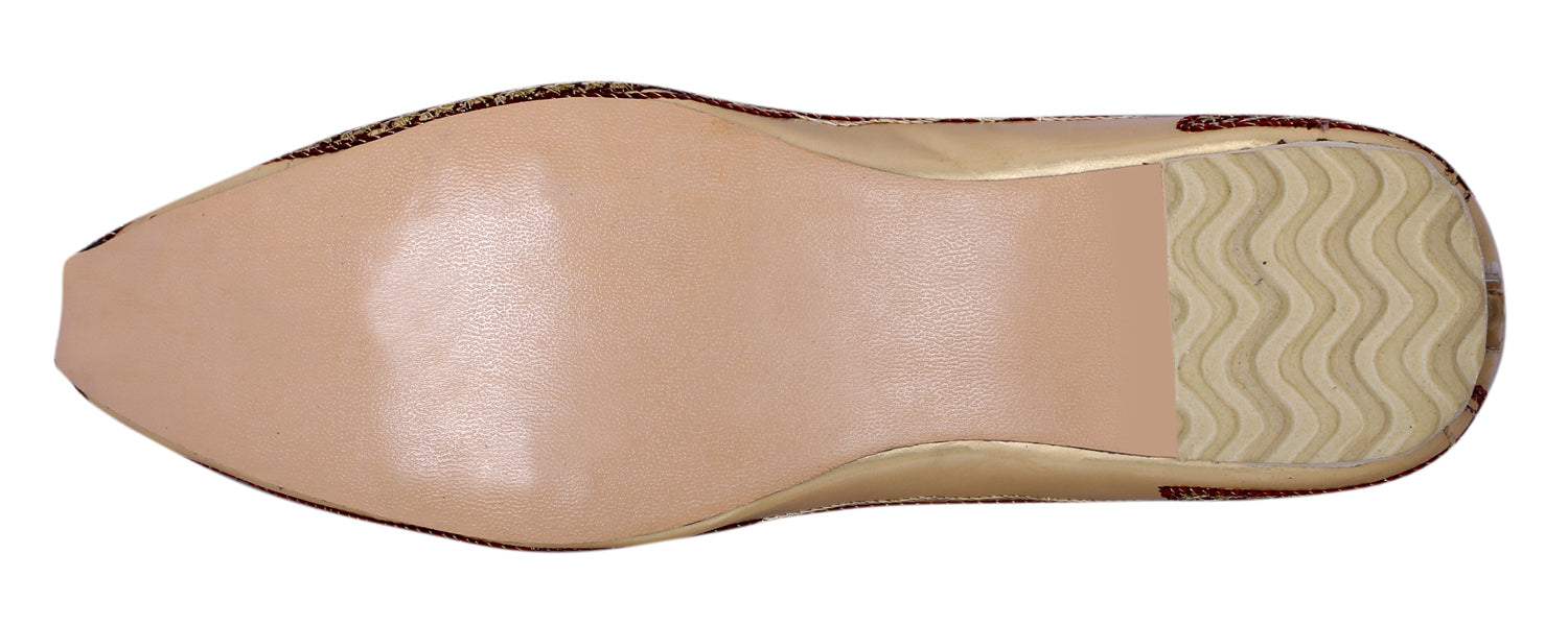 DEEUCO Men's Traditional Maroon Jute Wedding and Sherwani Jutti,Mojari