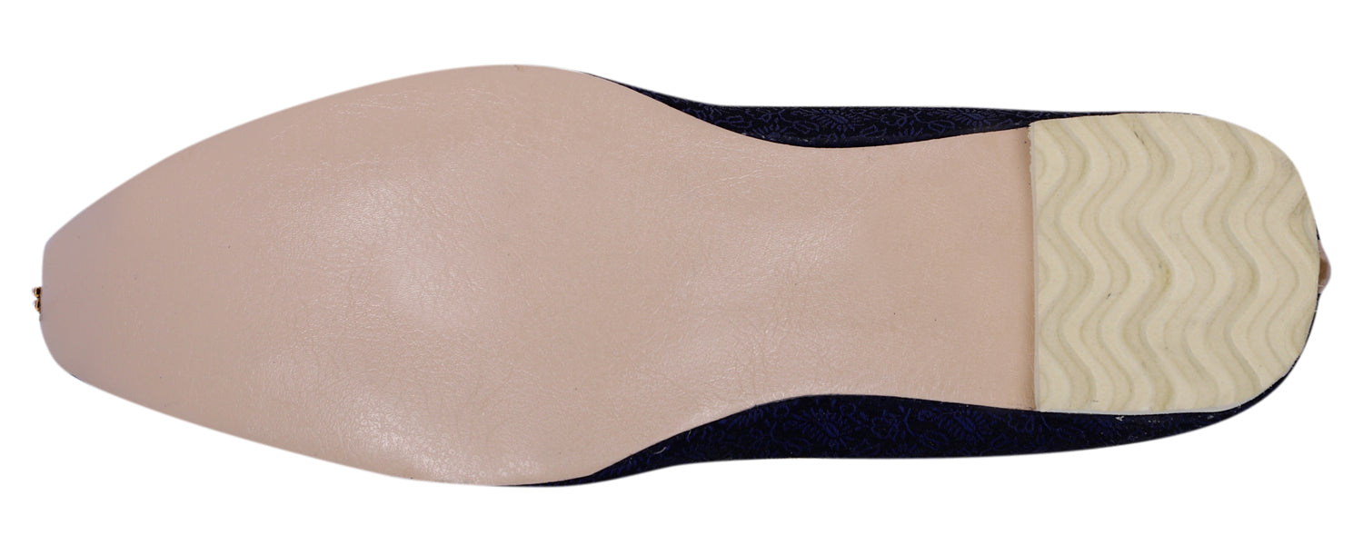 DEEUCO Men's Traditional Blue Wedding and Sherwani Mojari, Jutti