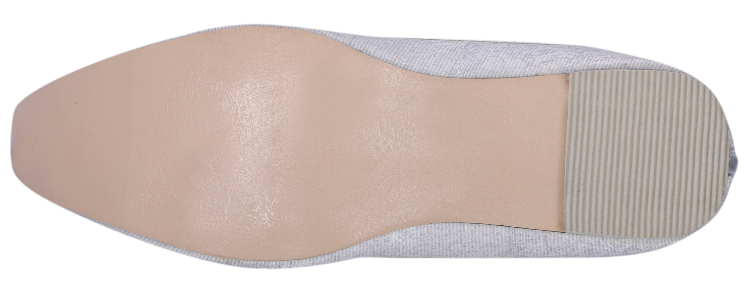 DEEUCO Men's Traditional Silver Wedding,Party and Sherwani Jutti,Mojari