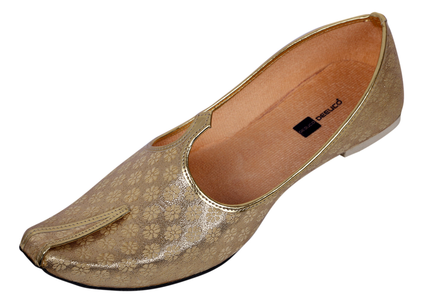 DEEUCO Men's Traditional Golden Wedding, Party and Sherwani Jutti,Mojari