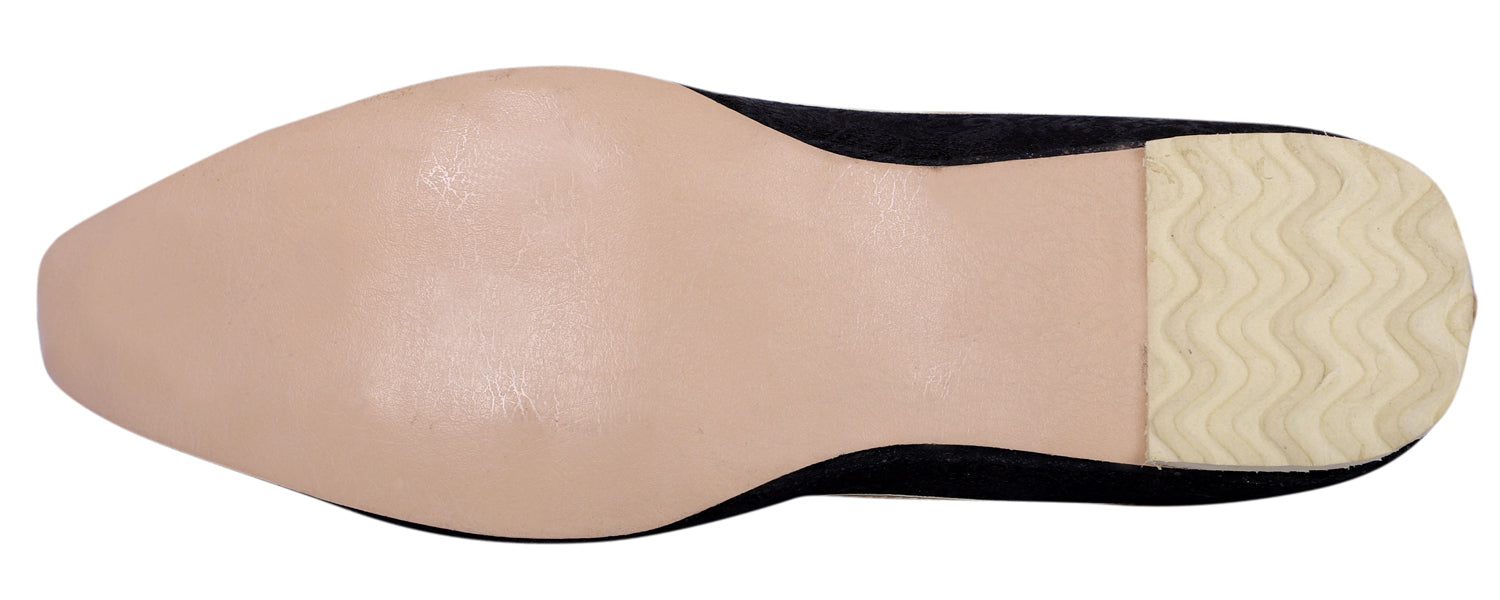 DEEUCO Men's Traditional Black Wedding,Party and Sherwani Jutti,Mojar