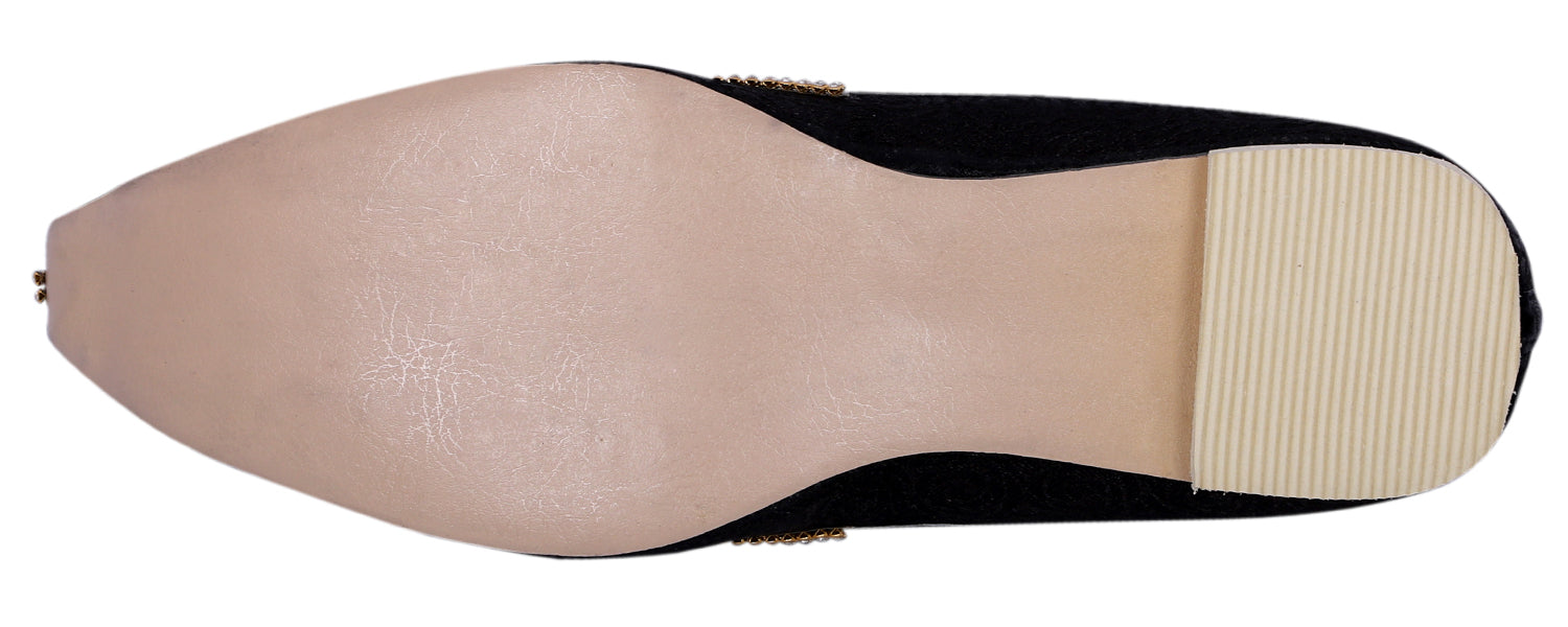 DEEUCO Men's Traditional Black Wedding, Ethnic, Party and Sherwani Jutti,Mojari