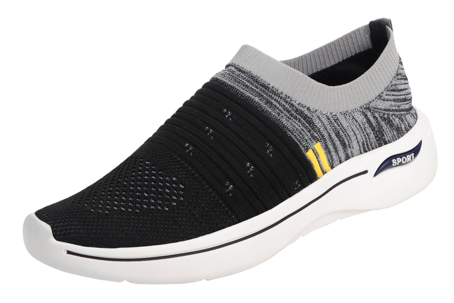 DEEUCO Men's Black and Gray Casual ,Running ,Walking Shoes