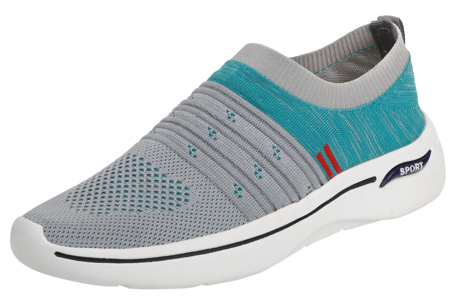DEEUCO Men's Aqua and Gray Casual ,Running ,Walking Shoes