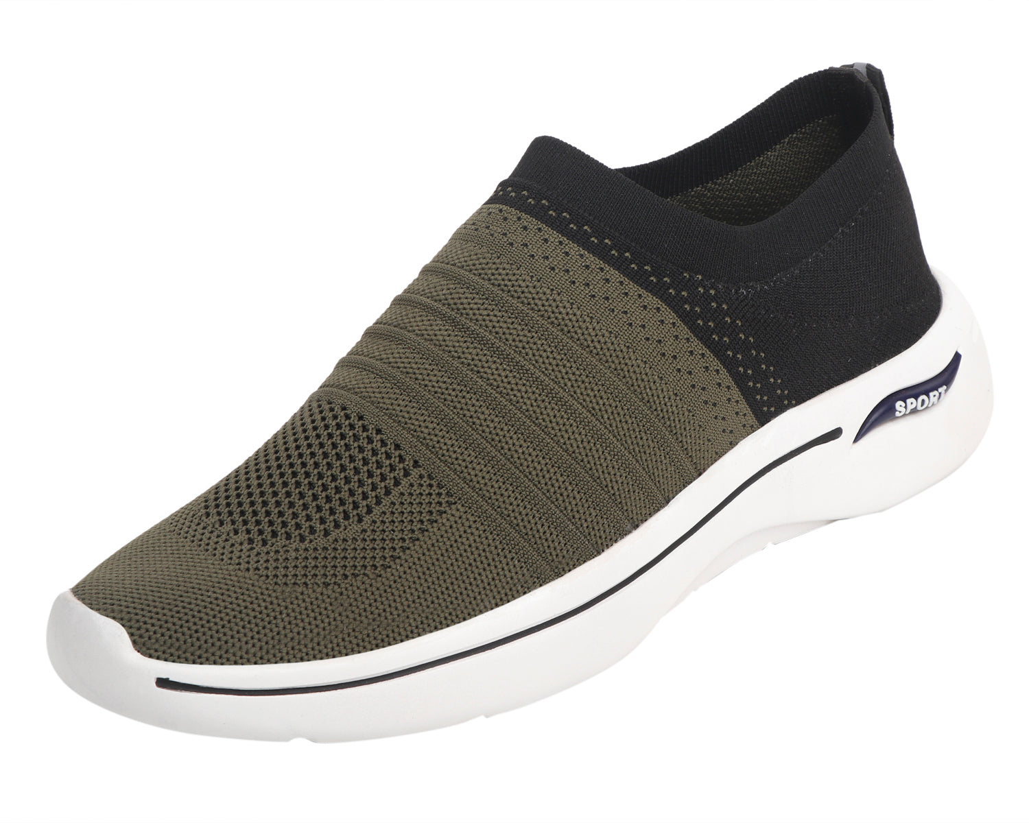 DEEUCO Men's Olive and Black Casual ,Running ,Walking Shoes