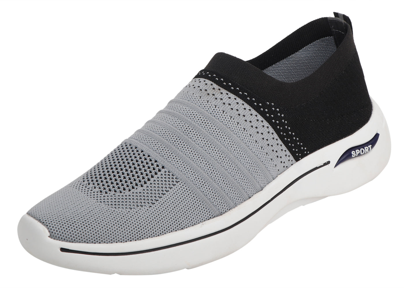DEEUCO Men's Gray and Black Casual ,Running ,Walking Shoes
