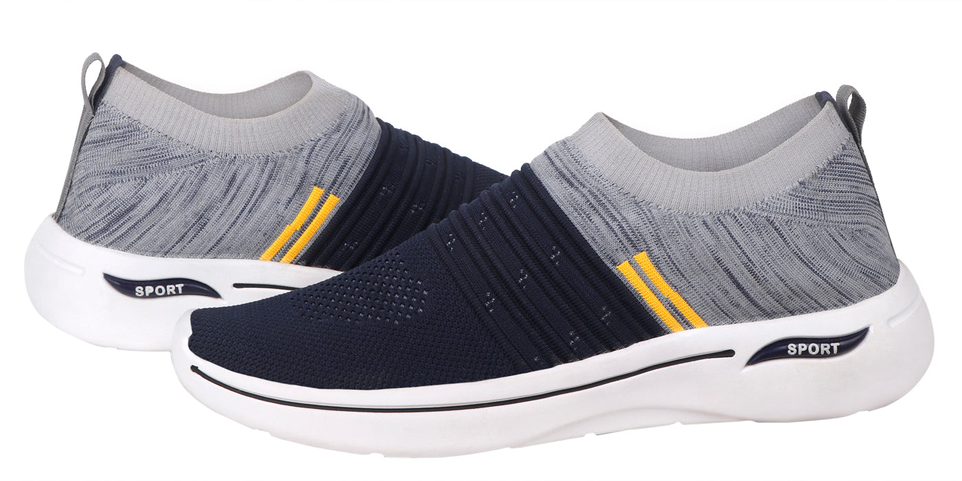 DEEUCO Men's Navy Blue and Gray Casual ,Running ,Walking Shoes