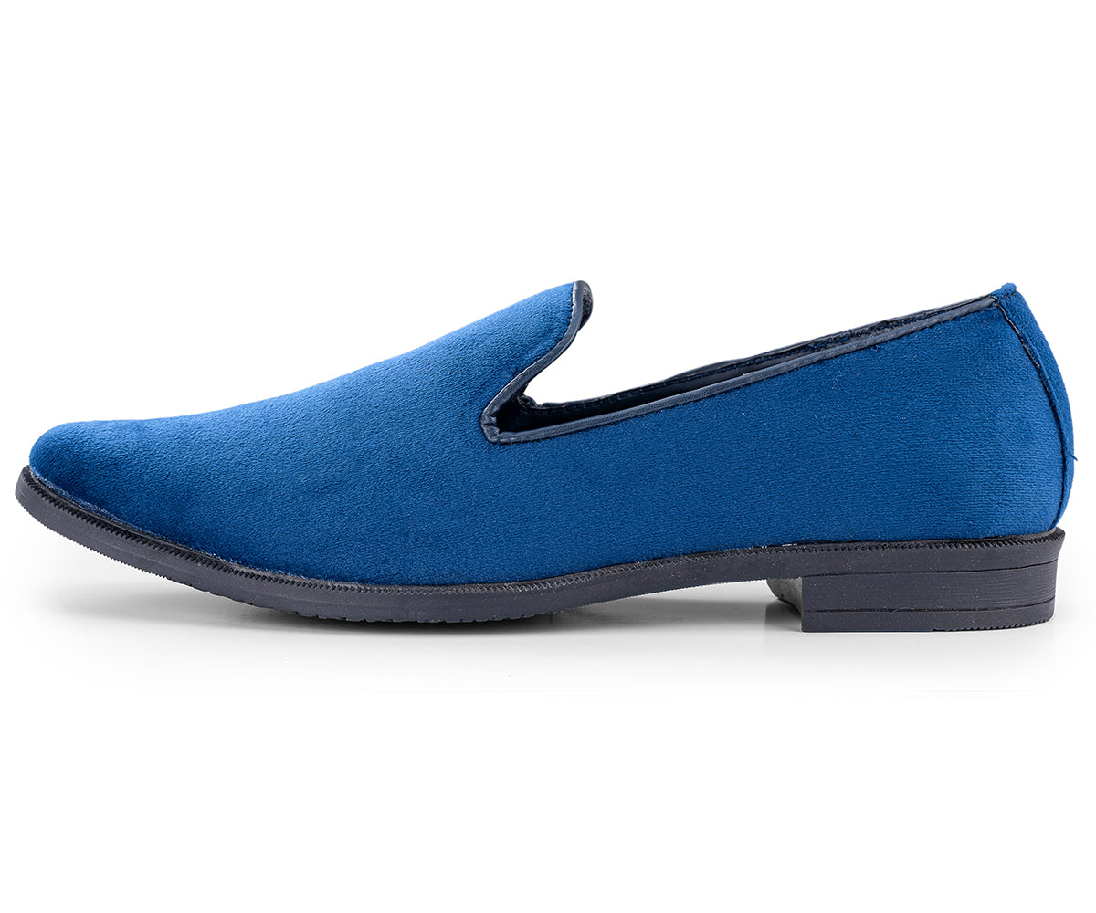 Men's Ethnic Premium Plain Blue Velvet Nagra/Shoes/jutti