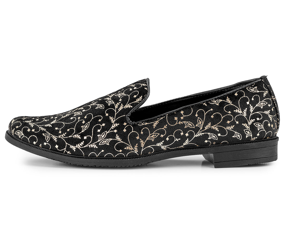 Men's Ethnic Premium Black Velvet Nagra/Shoes/jutti