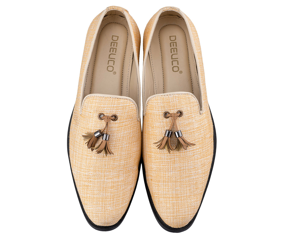 Men's Ethnic Premium Plain Cream Jute Wedding and sherwani jutti/Shoes
