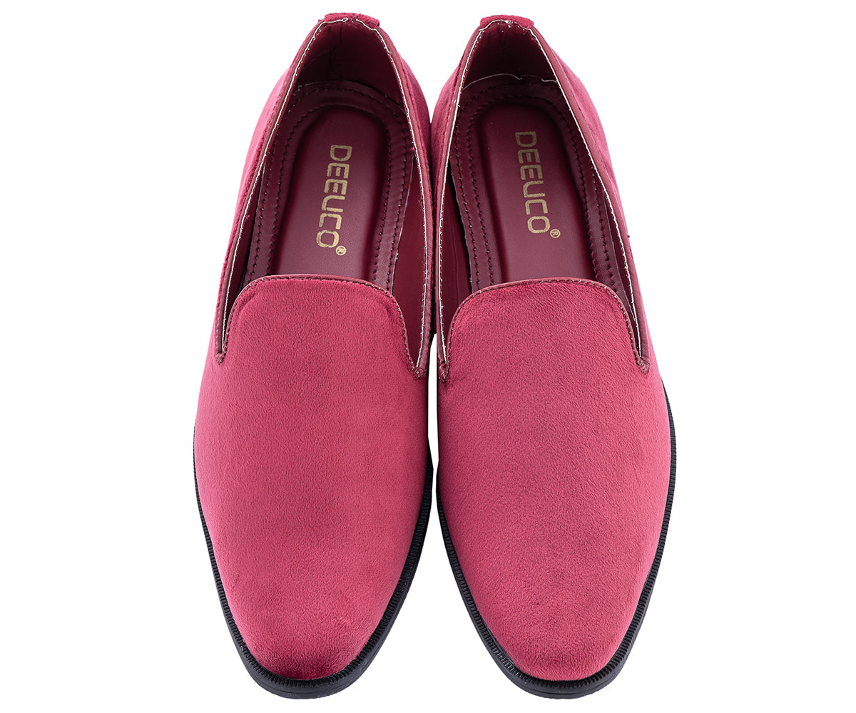 Men's Ethnic Premium Plain Maroon Velvet Nagra/Shoes/jutti