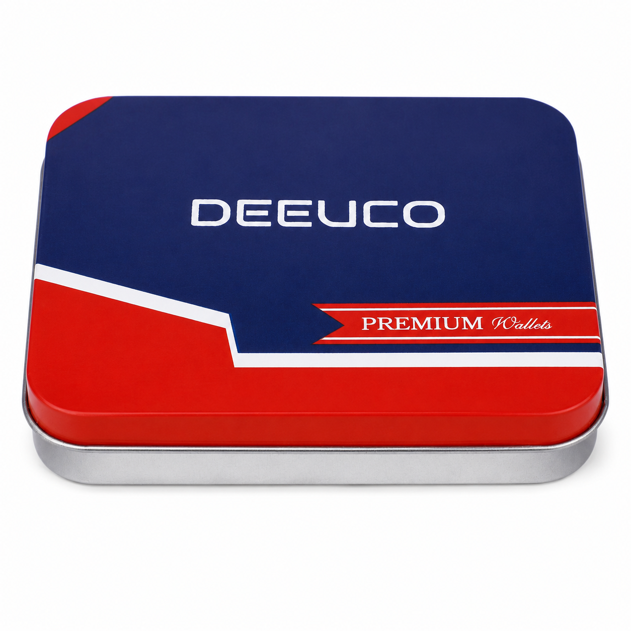 DEEUCO Men's Premium Brown Leather Wallet: Secure Button Strap, 6-Card Storage & Smart Coin Pocket.