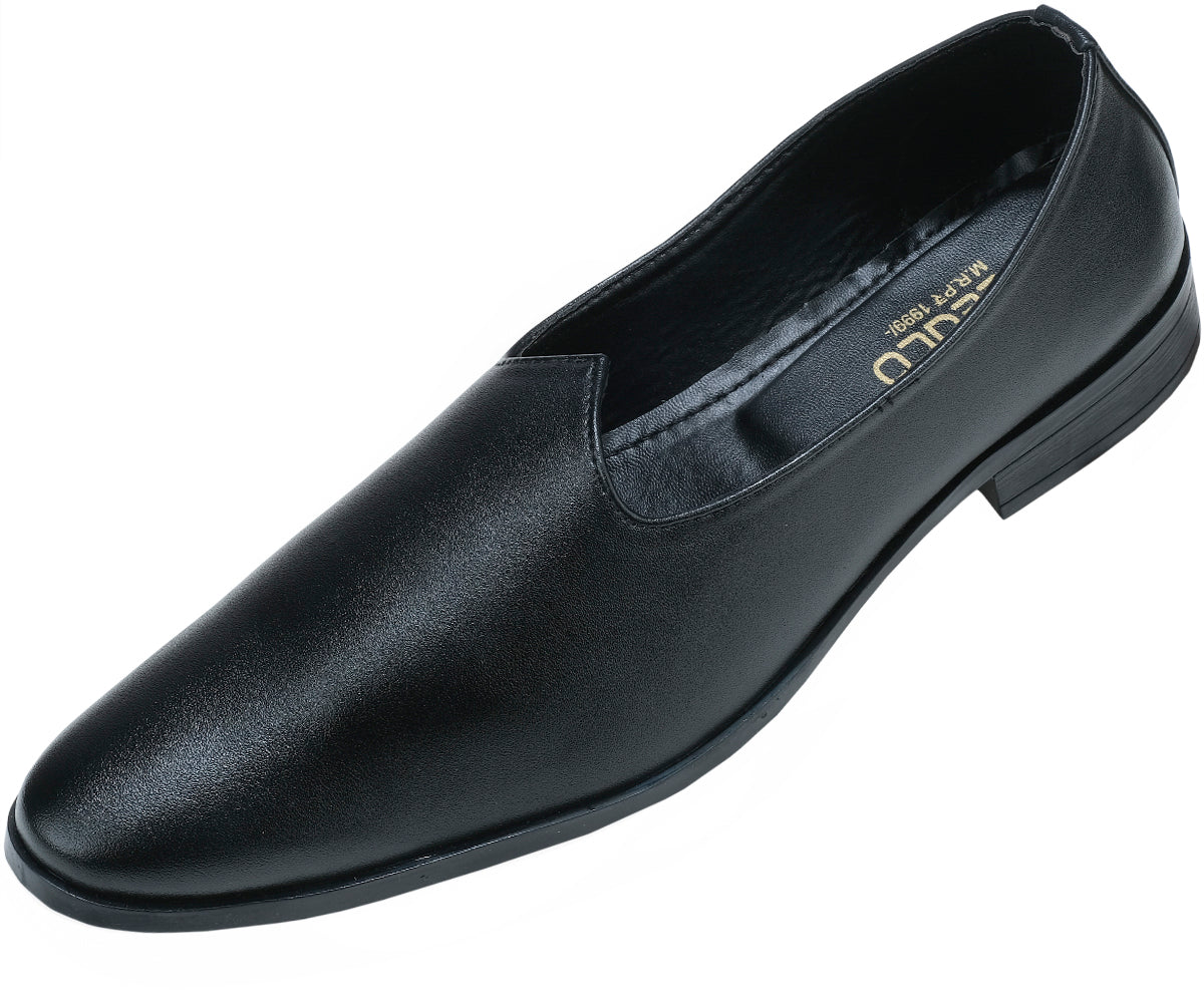 Men's Traditional  Black Nagra Shoes/jutti