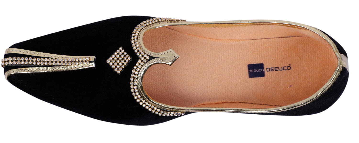 DEEUCO Wedding and Sherwani Mojari,Jutti for Men, Velvet