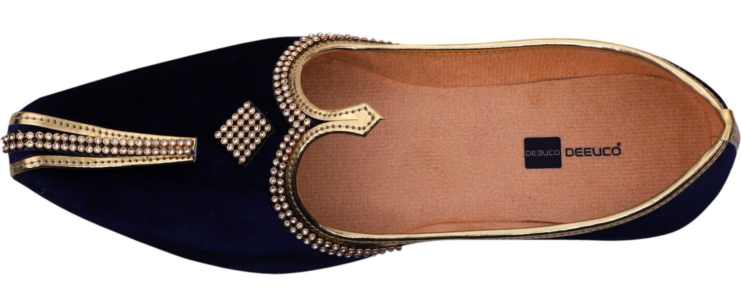 DEEUCO Wedding and Sherwani Mojari,Jutti for Men, Velvet