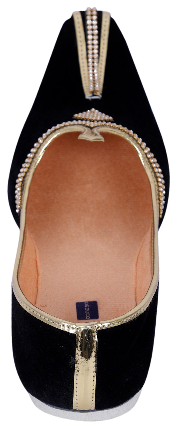DEEUCO Wedding and Sherwani Mojari,Jutti for Men, Velvet