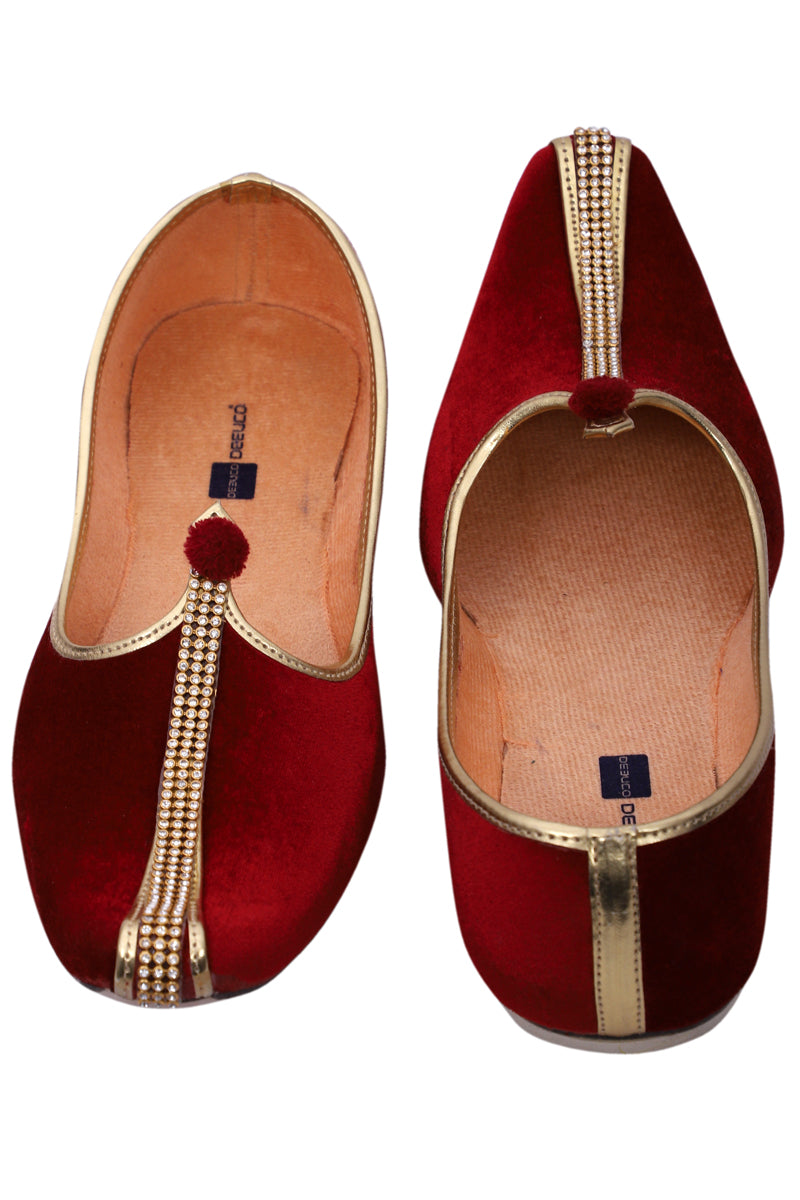 DEEUCO Velvet Jutti,Mojari for Men