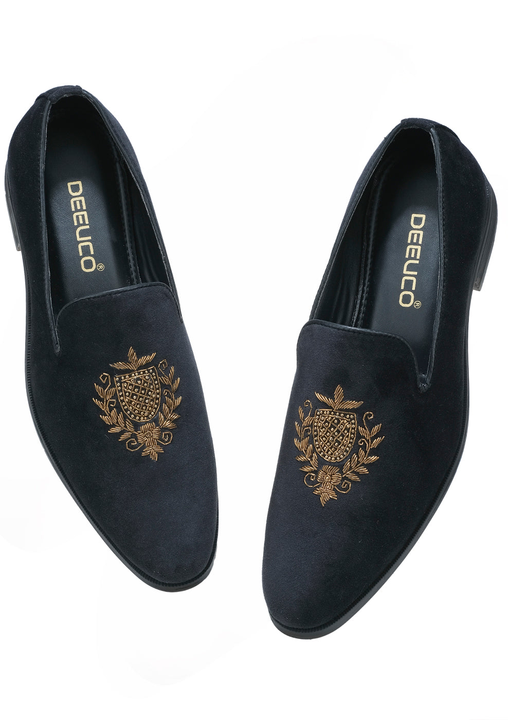 Deeuco Premium Black Velvet Zardozi embroidery Jutti